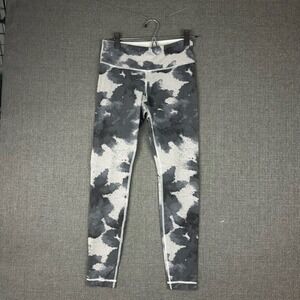 Lululemon Athletica Gray Floral High Rise Yoga Leggings Athletic‎ Pants - Size 6